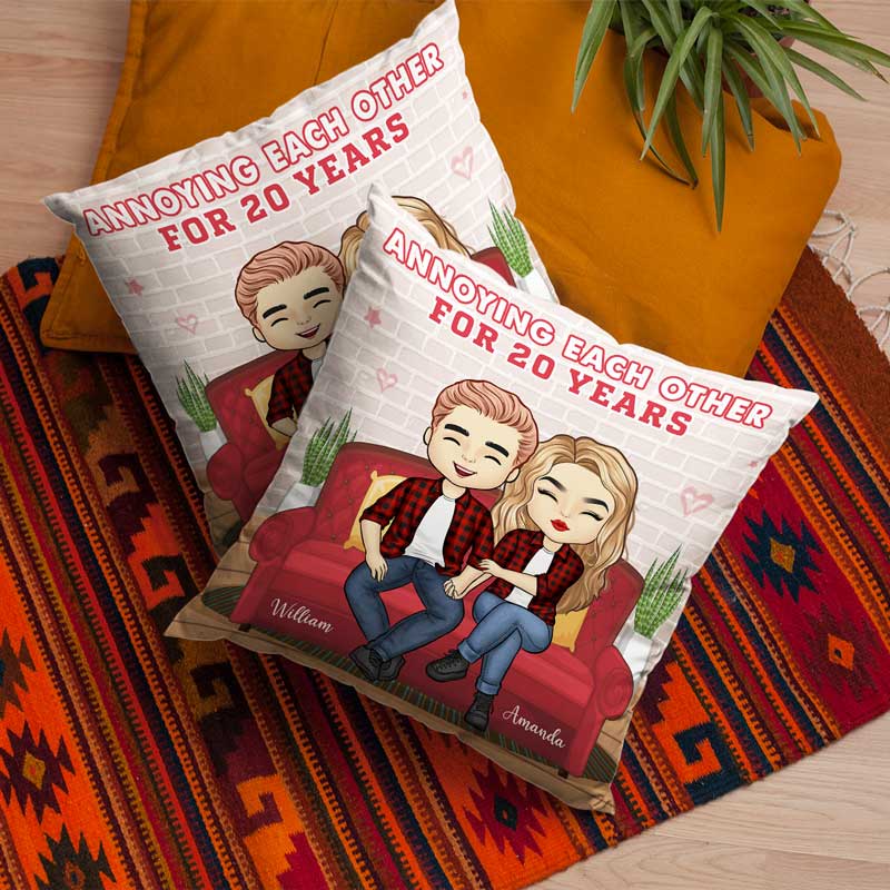 Annoying Each Other For Many Years - Gift For Couples, Personalized Pillow (Insert Included) - Image 2