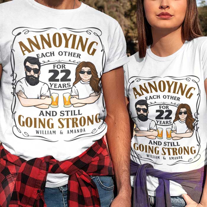 Annoying Each Other Husband & Wife - Gift For Couples, Husband Wife - Personalized Unisex T-shirt, Hoodie - Image 2