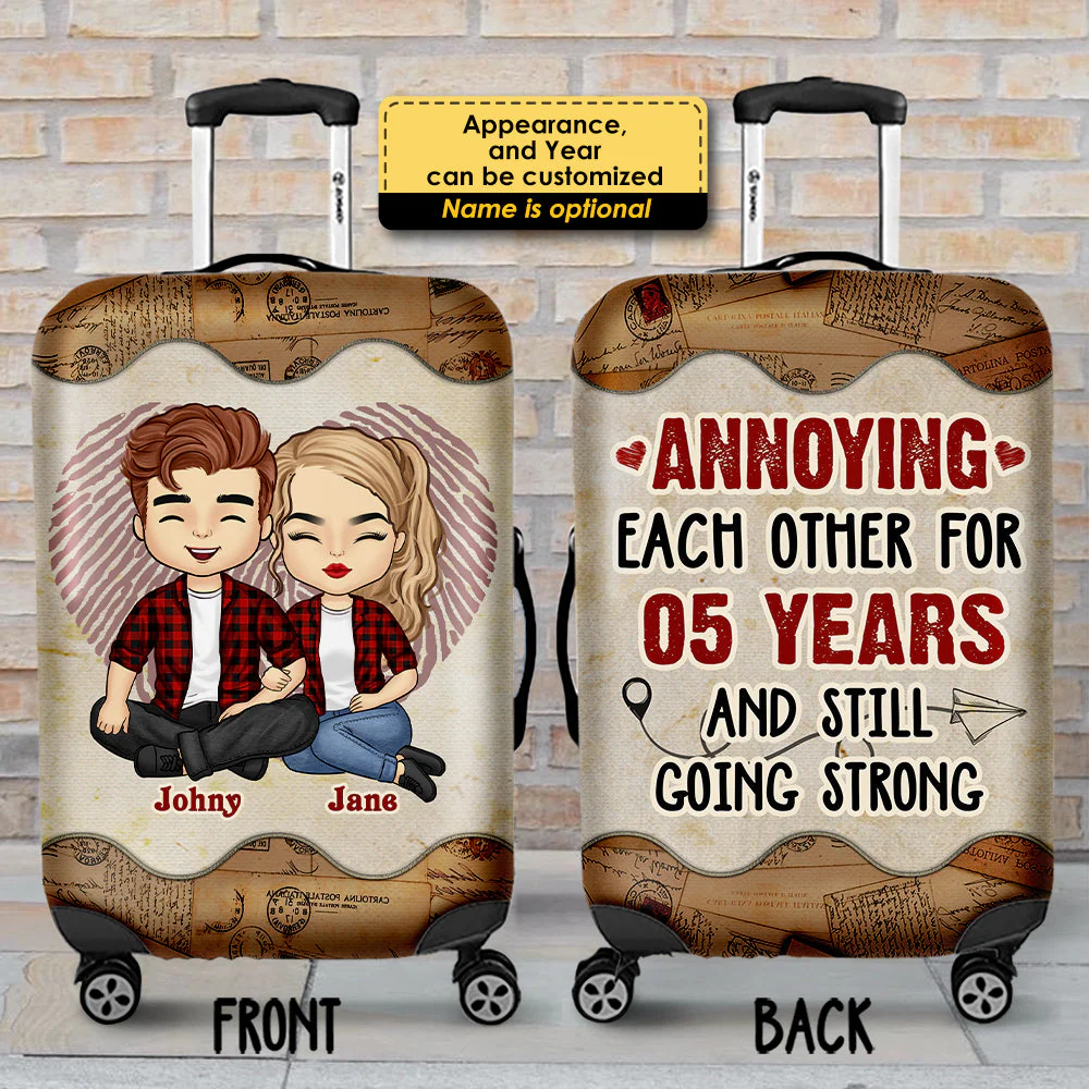Annoying You Is My Favorite Hobby - Gift For Couples, Husband Wife - Personalized Luggage Cover - Image 3