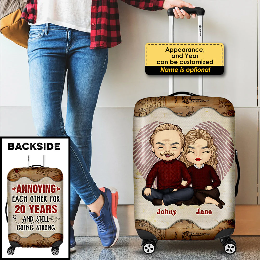 Annoying You Is My Favorite Hobby - Gift For Couples, Husband Wife - Personalized Luggage Cover - Image 4