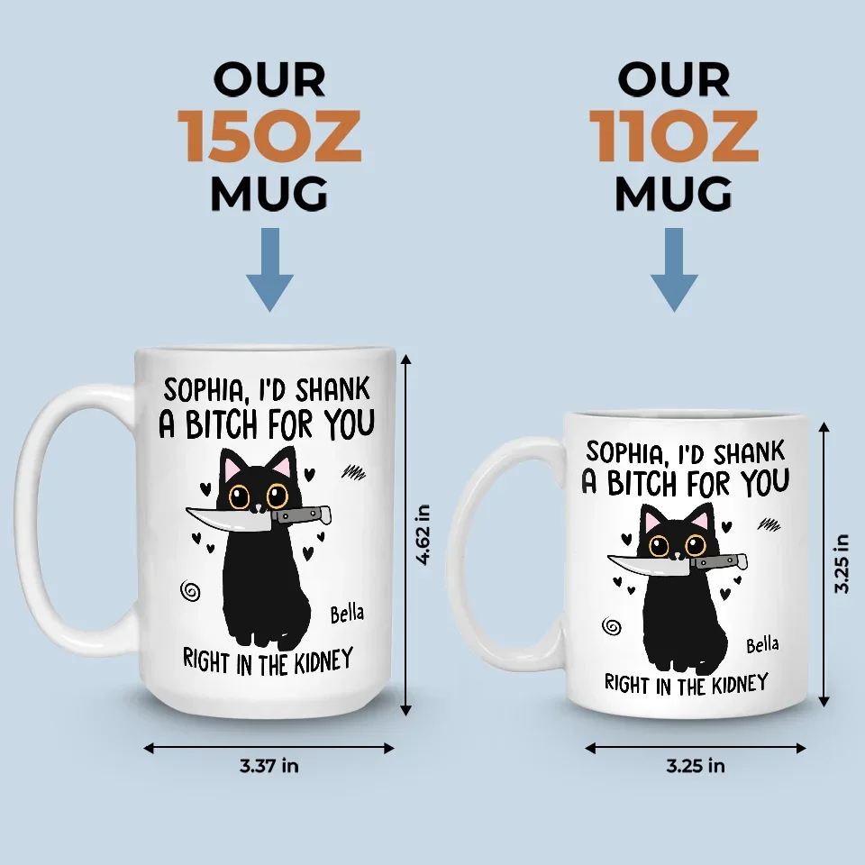 Anyone Who Hurts You Is Gonna Feel My Wrath - Friend Personalized Custom Mug - Christmas Gift For Best Friends, Sisters, Family Members, Coworkers - Image 5