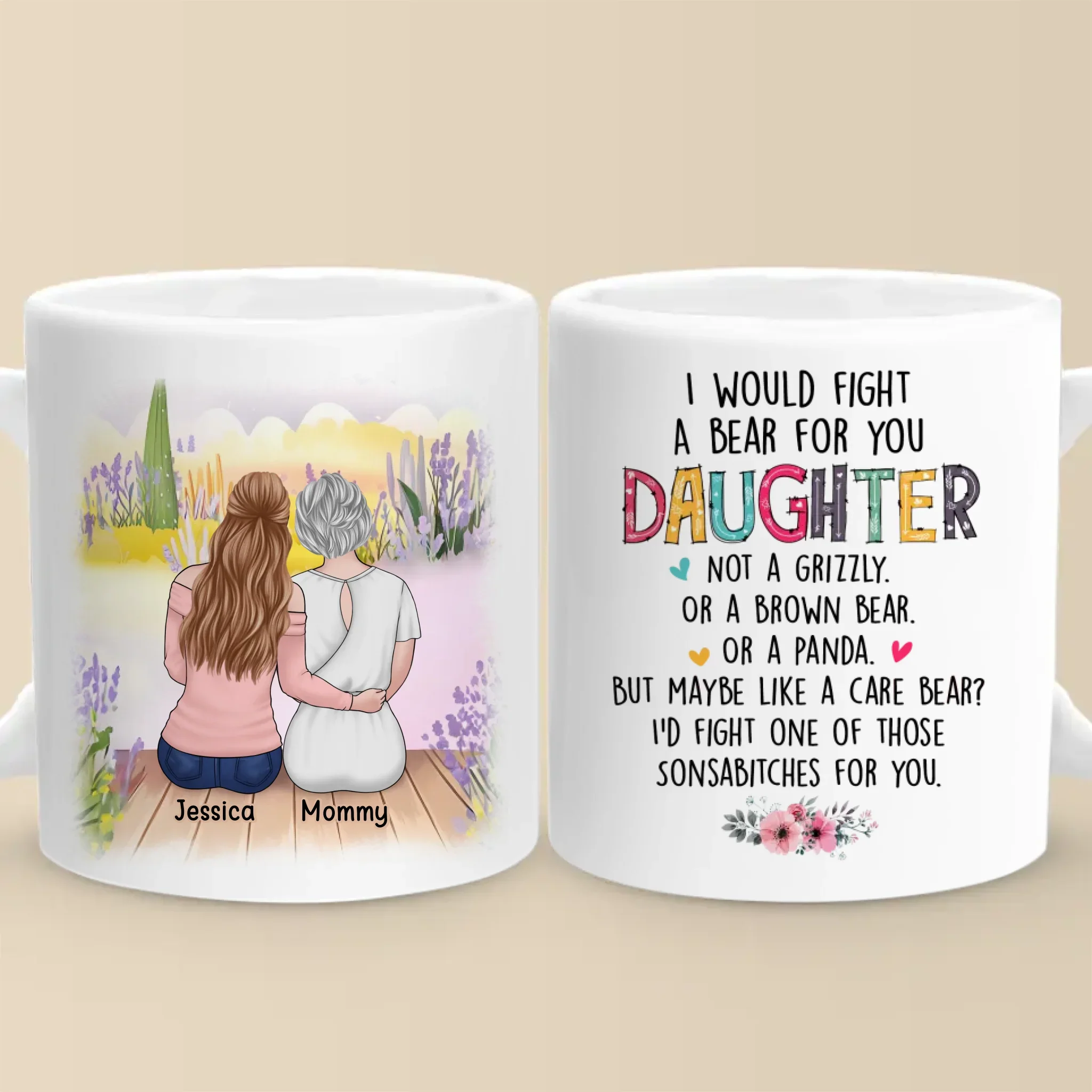 Anything For My Daughter - Family Personalized Custom Mug - Gift For Mom, Daughter - Image 2