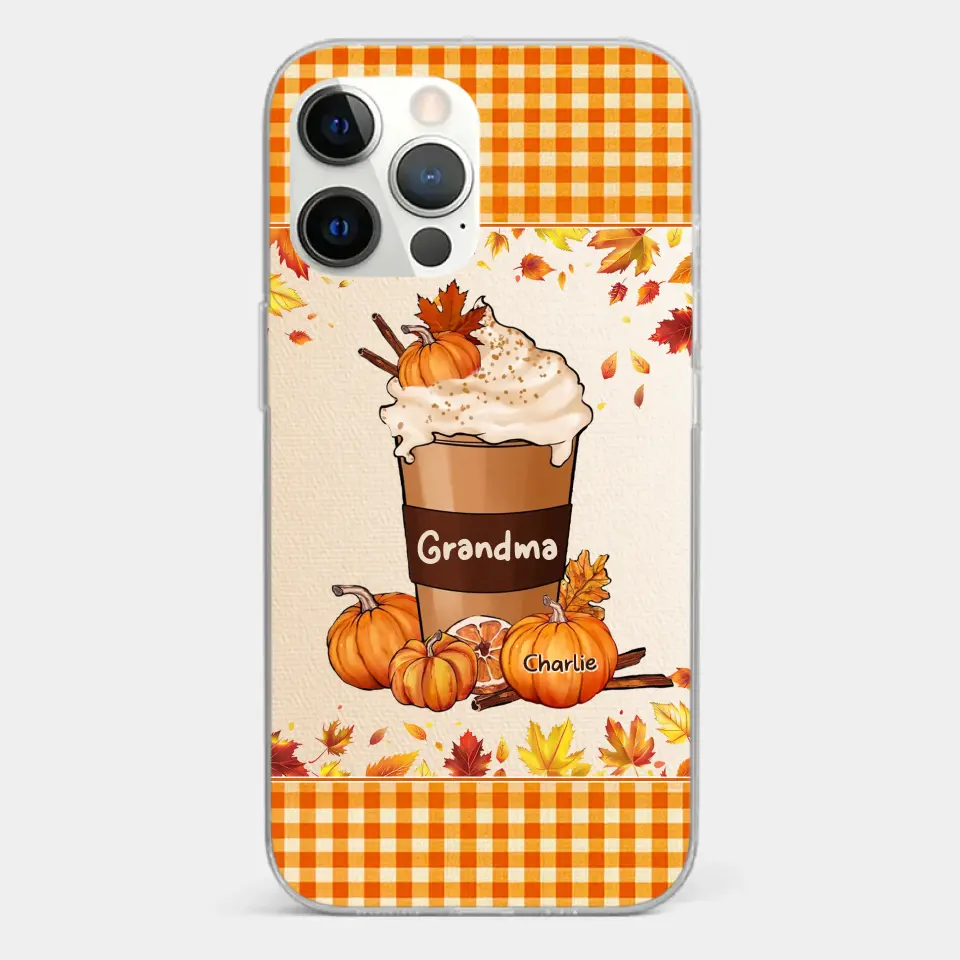 Autumn Fall Is For Cozy Moments With Family And Grandma - Family Personalized Custom Clear Phone Case - Autumn Fall Gift For Grandma - Image 11