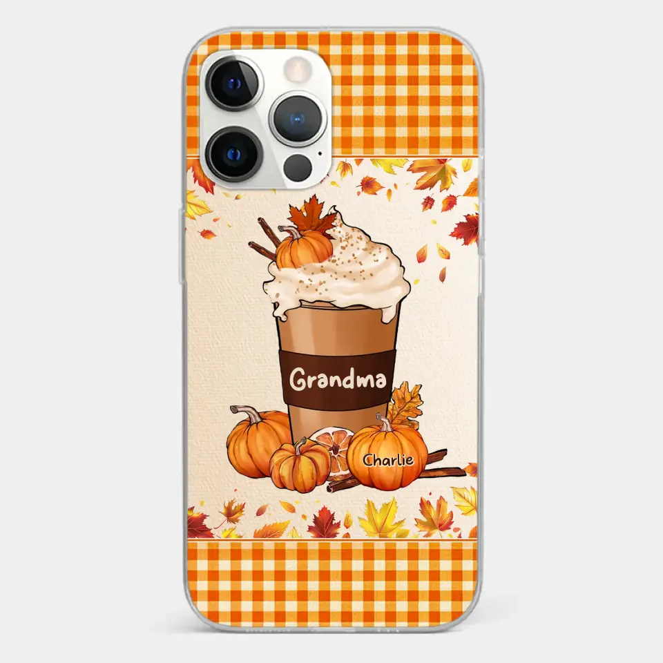 Autumn Fall Is For Cozy Moments With Family And Grandma - Family Personalized Custom Clear Phone Case - Autumn Fall Gift For Grandma - Image 16