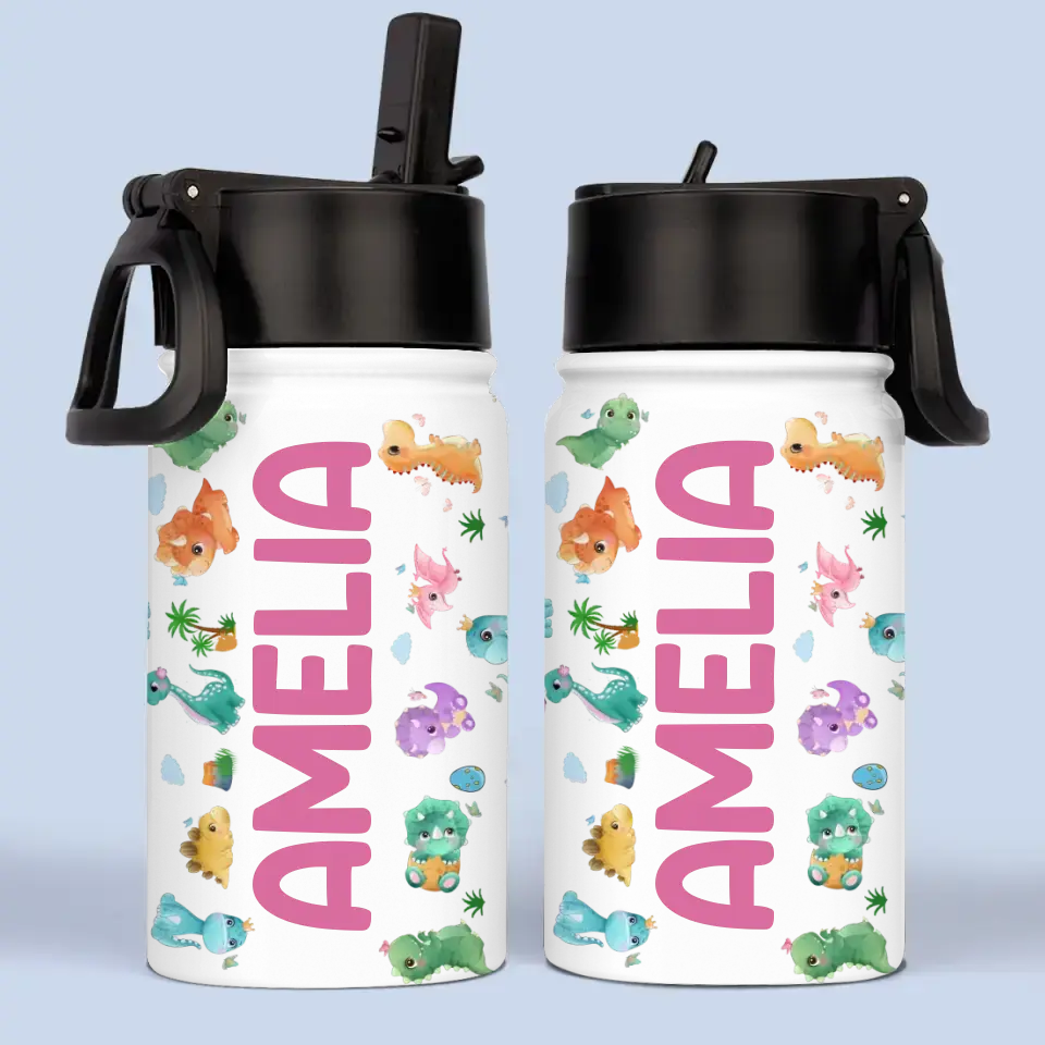 Back To School - Personalized Custom Kid Water Bottle - Back To School Gift For Kid, Grandkid - Image 2
