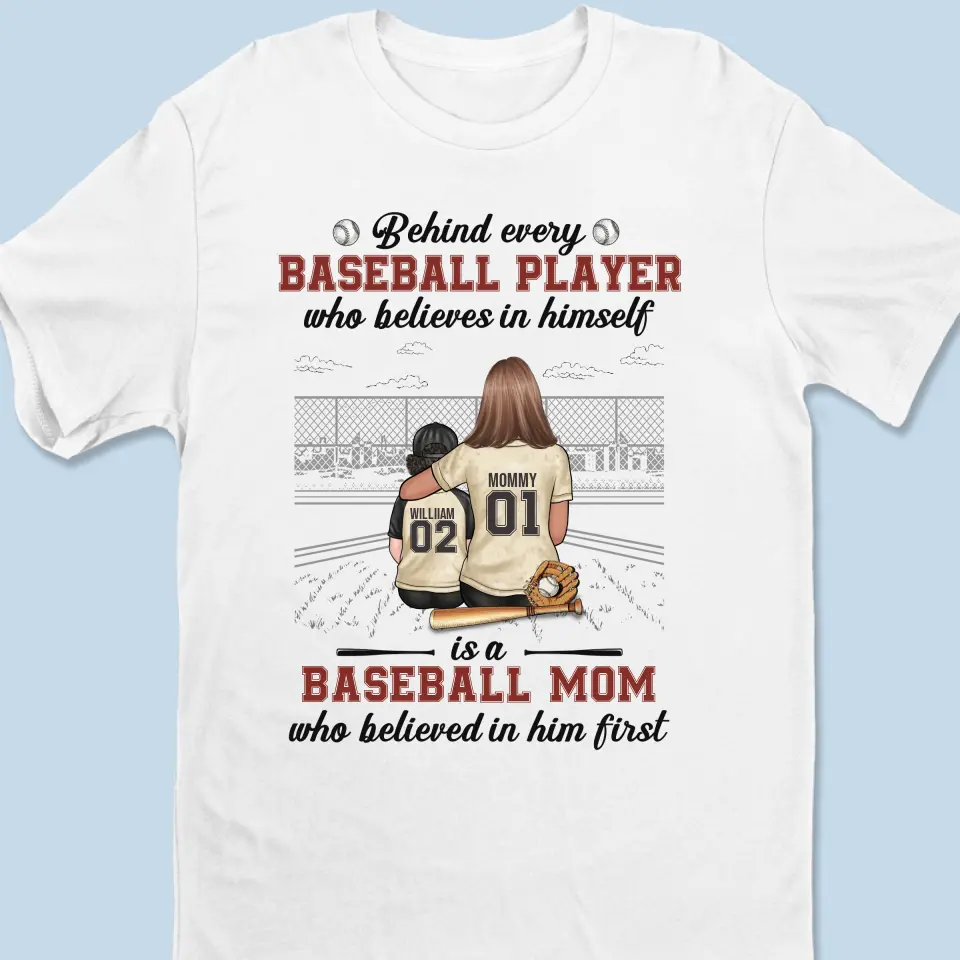 Baseball Mom - Family Personalized Custom Unisex T-shirt, Hoodie, Sweatshirt - Gift For Mom, Sport Lovers, Sport Players - Image 2