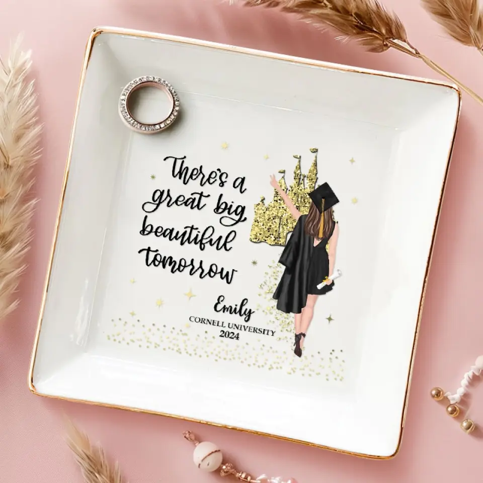 Be Proud Of This Moment, You Earned It - Family Personalized Custom Jewelry Dish - Graduation Gift For Family Members, Siblings, Brothers, Sisters - Image 3