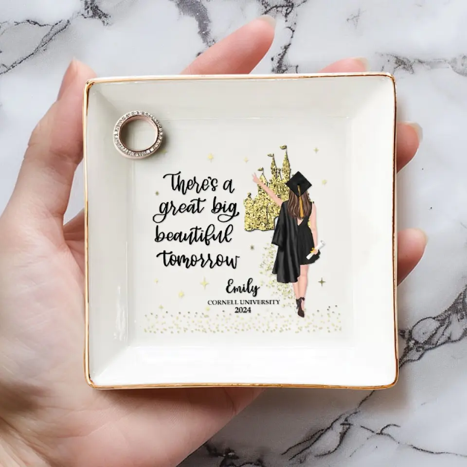 Be Proud Of This Moment, You Earned It - Family Personalized Custom Jewelry Dish - Graduation Gift For Family Members, Siblings, Brothers, Sisters - Image 4
