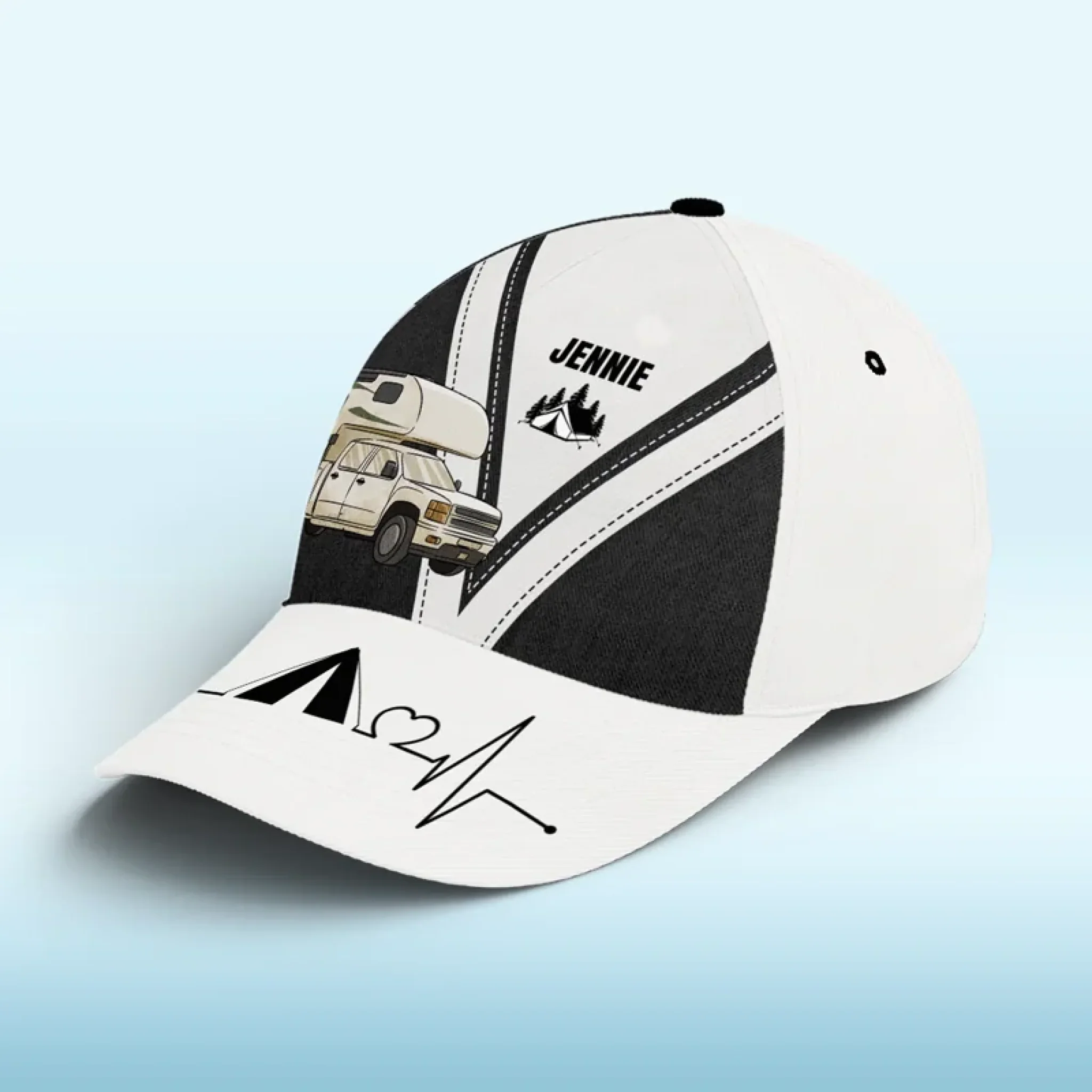 Because Every Campsite Deserves A Stylish Touch - Camping Personalized Custom Hat, All Over Print Classic Cap - Gift For Camping Lovers - Image 3