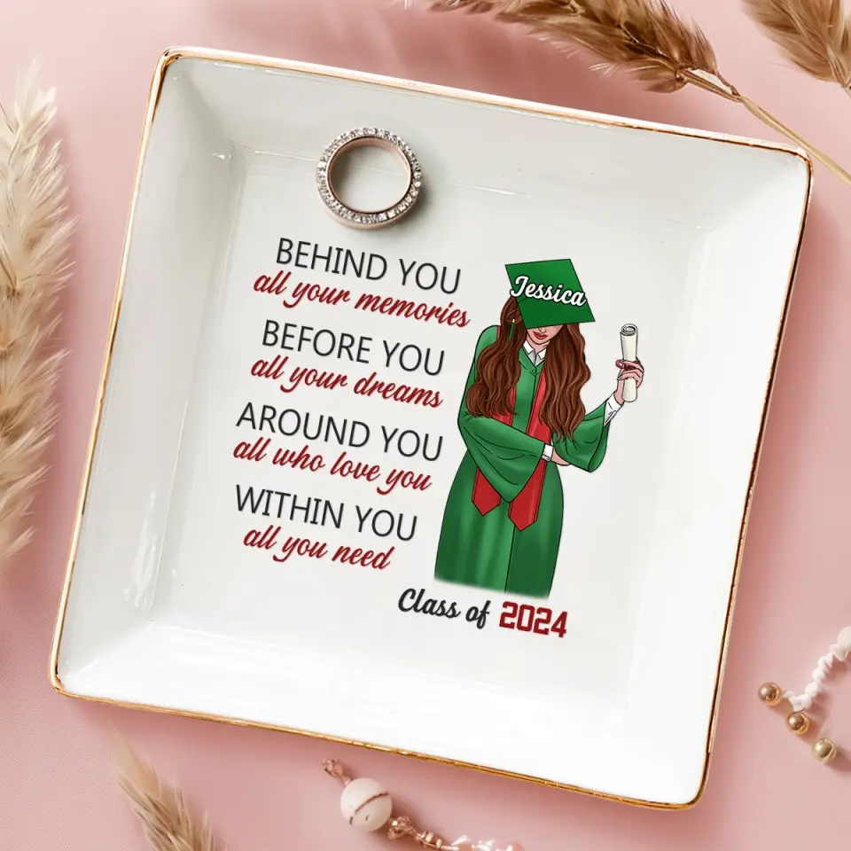 Before You All Your Dreams - Family Personalized Custom Jewelry Dish - Graduation Gift For Family Members, Siblings, Brothers, Sisters - Image 3