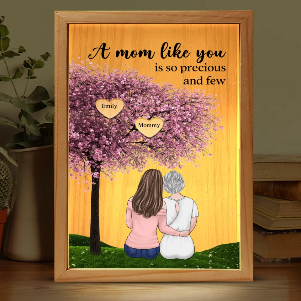 Behind Every Great Daughter Is An Even Greater Mom - Family Personalized Custom Frame Light Box - Gift For Mom, Daughter - Image 2