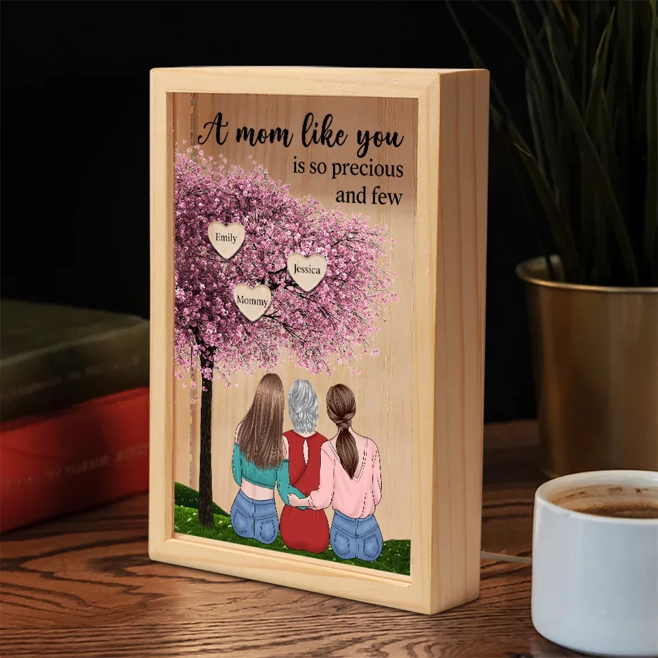 Behind Every Great Daughter Is An Even Greater Mom - Family Personalized Custom Frame Light Box - Gift For Mom, Daughter - Image 3
