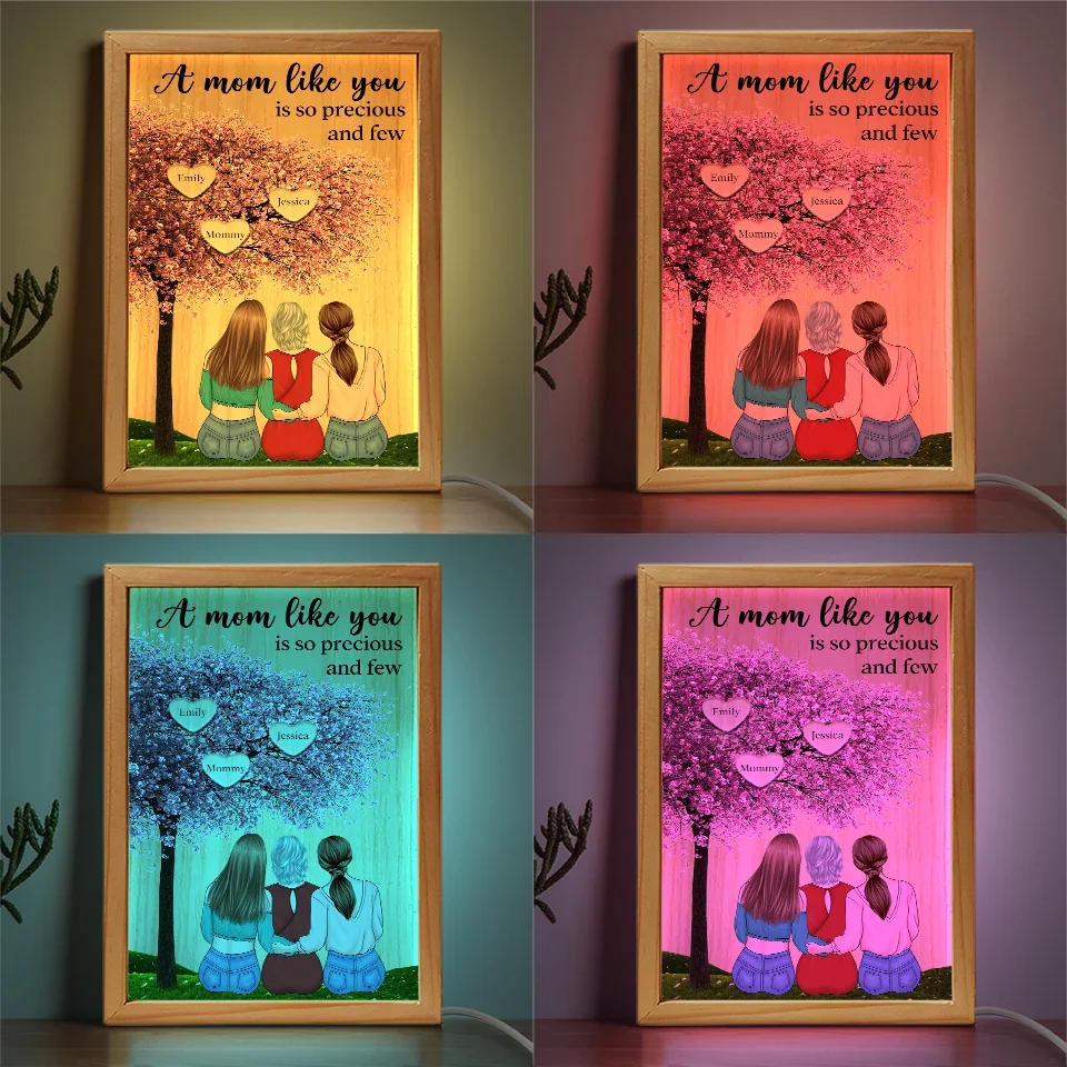 Behind Every Great Daughter Is An Even Greater Mom - Family Personalized Custom Frame Light Box - Gift For Mom, Daughter - Image 5