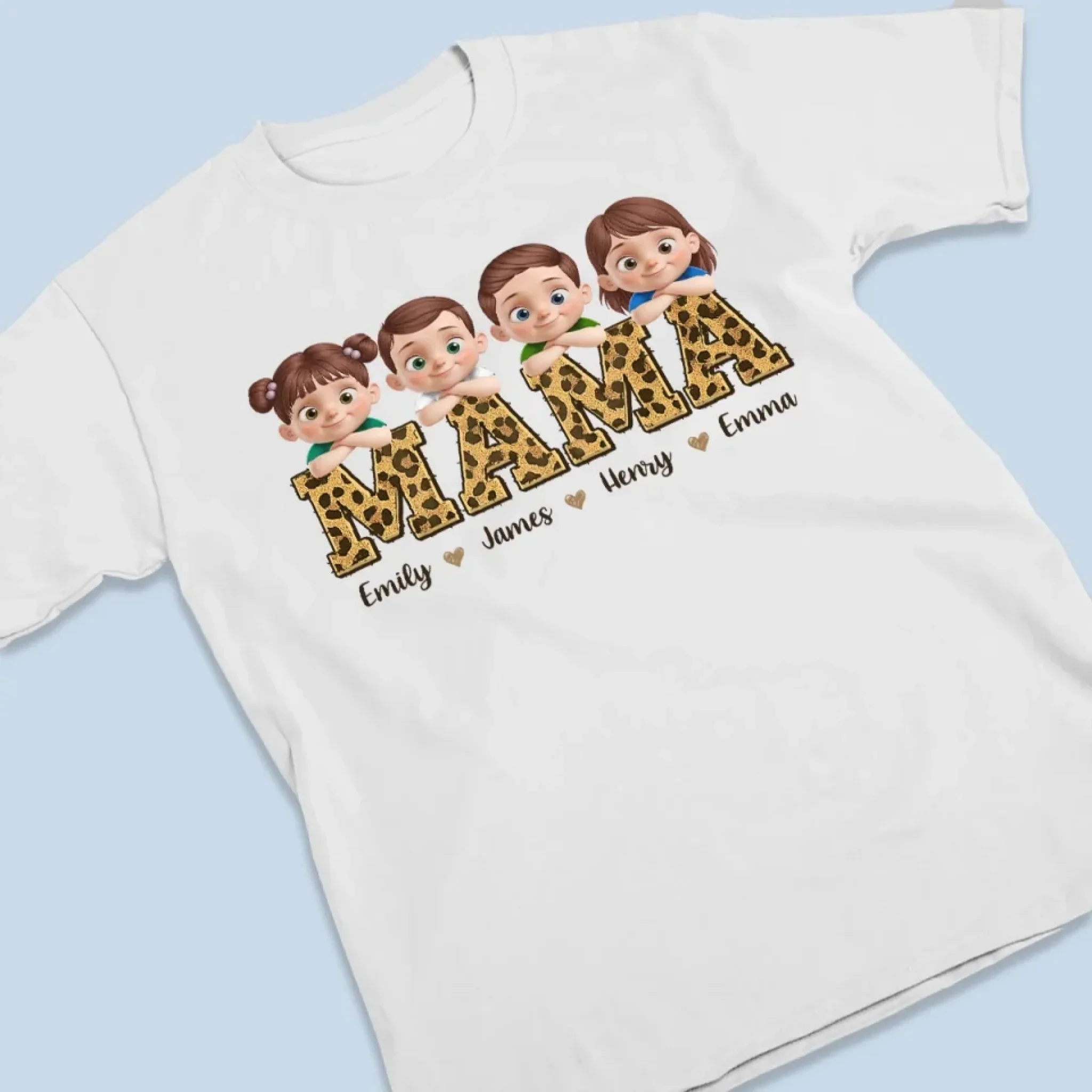 Behind Every Great Kid Is A Mama Who Believed First - Family  Personalized Custom Unisex T-shirt, Premium T-shirt, Hoodie - Mother's Day, Gift For Mom, Grandma - Image 3