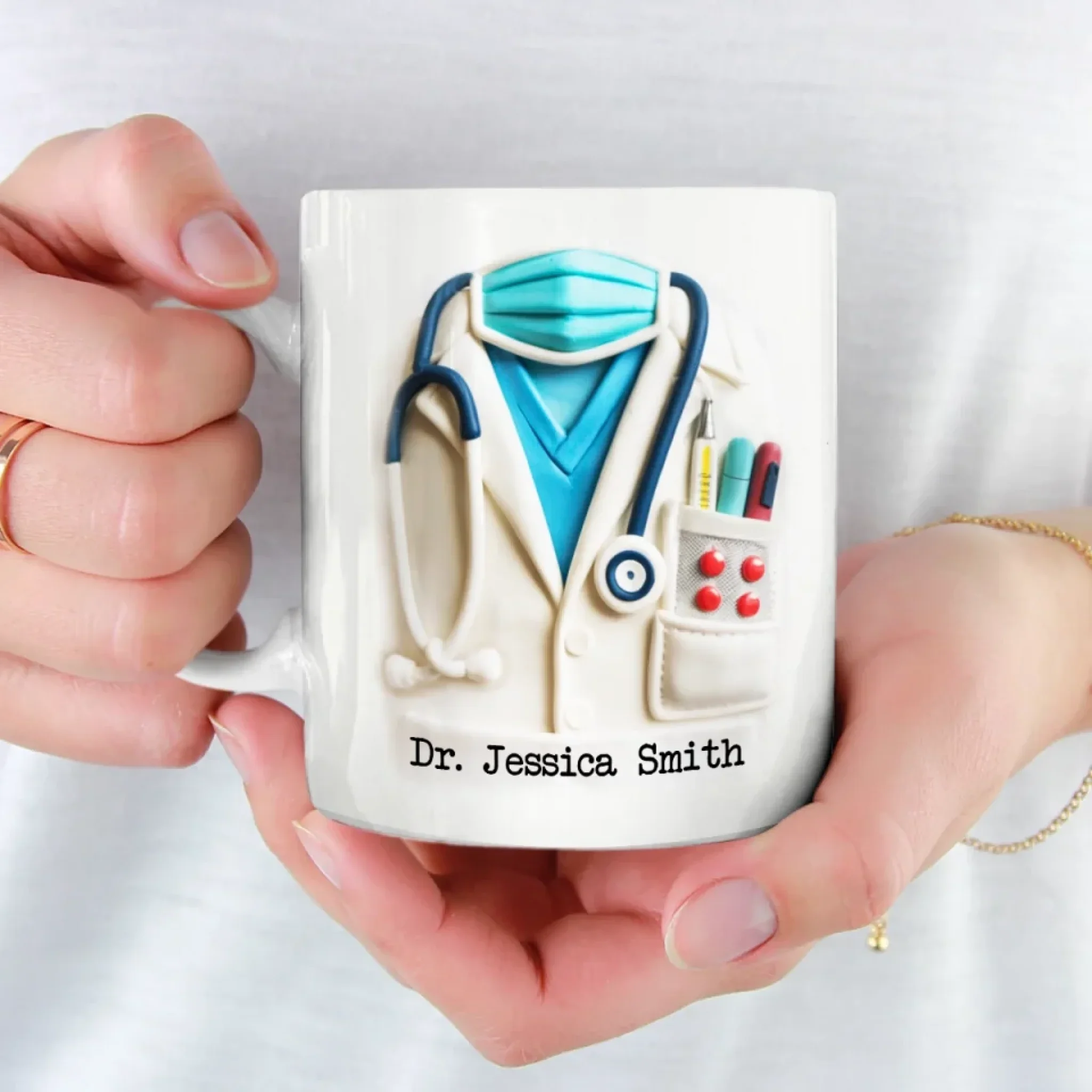 Behind Every Mask Is A Hero - Nurse Personalized Custom 3D Inflated Effect Printed Mug - Appreciation, Thank You Gift, Nurse Life, Doctor Life - Image 4