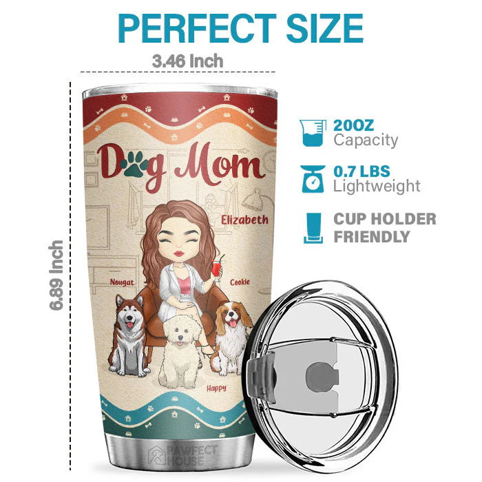 Being A Dog Mom Is My Happily Ever After - Personalized Tumbler - Gift For Dog Lovers, Dog Owners, Dog Gift, Gift For Pet Lovers - Image 2