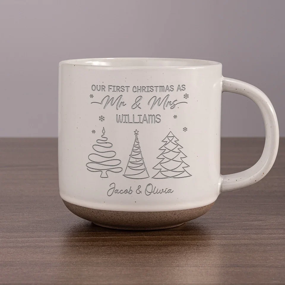Being Married To Me Is The Gift This Year - Couple Personalized Custom Pottery Mug - Christmas Gift For Husband Wife, Anniversary, First Christmas - Image 3