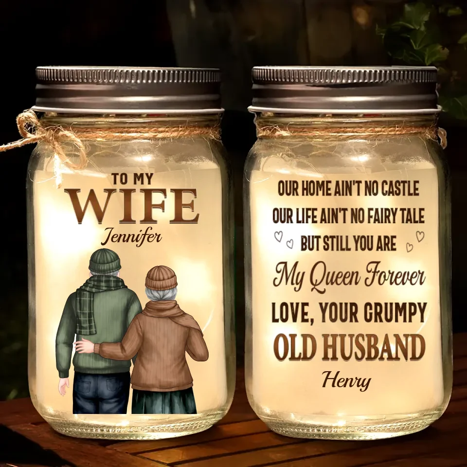Being With You Is My Greatest Happiness - Couple Personalized Custom Mason Jar Light - Gift For Couple, Husband Wife, Anniversary - Image 2
