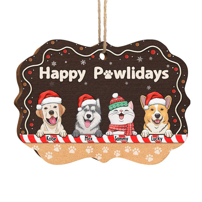 Believe In Santa Paws - Dog & Cat Personalized Custom Ornament - Wood Benelux Shaped - Christmas Gift For Pet Owners, Pet Lovers - Image 2