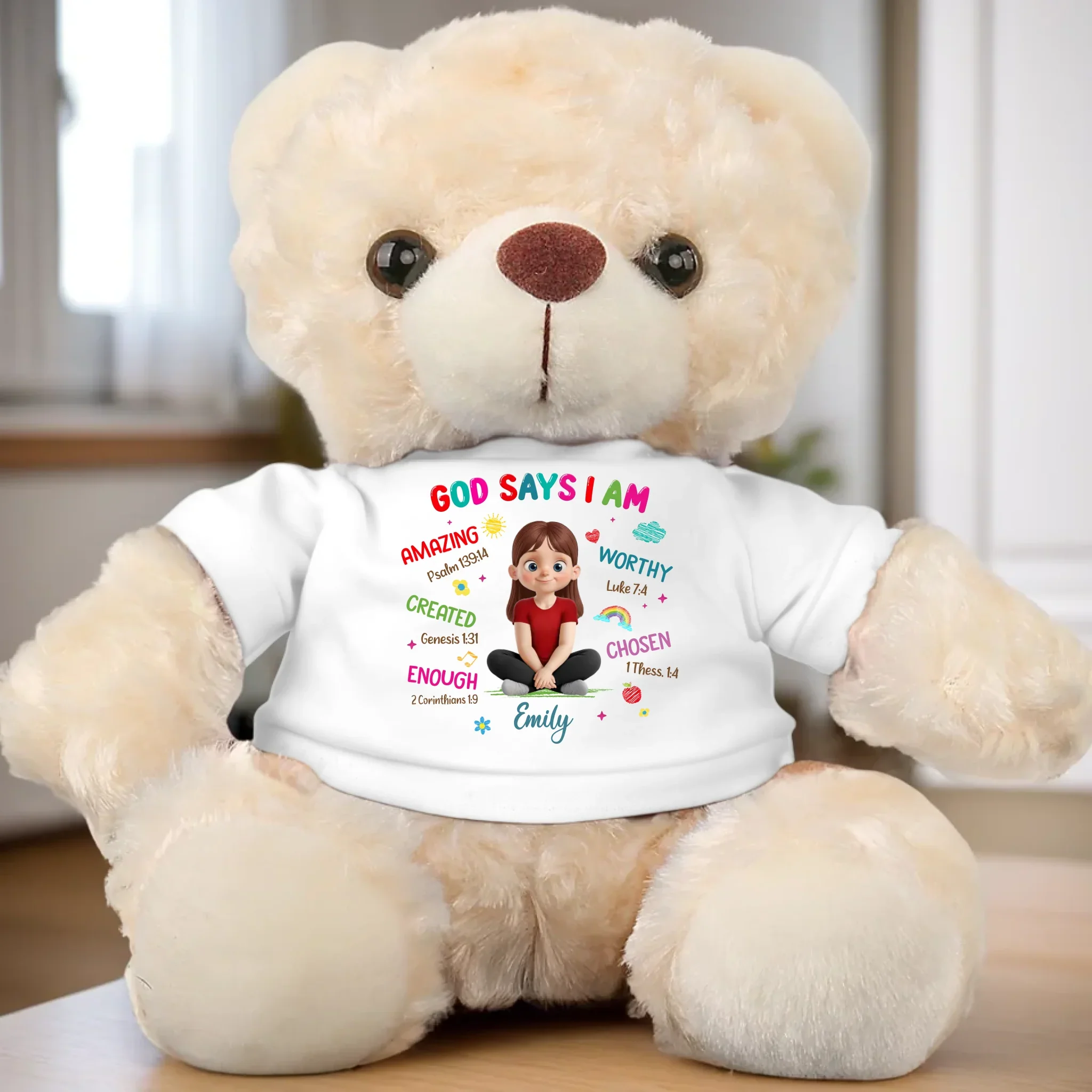 Believe In Yourself, You Are Amazing - Family Personalized Custom Teddy Bear Plush - Gift For Family Members - Image 3