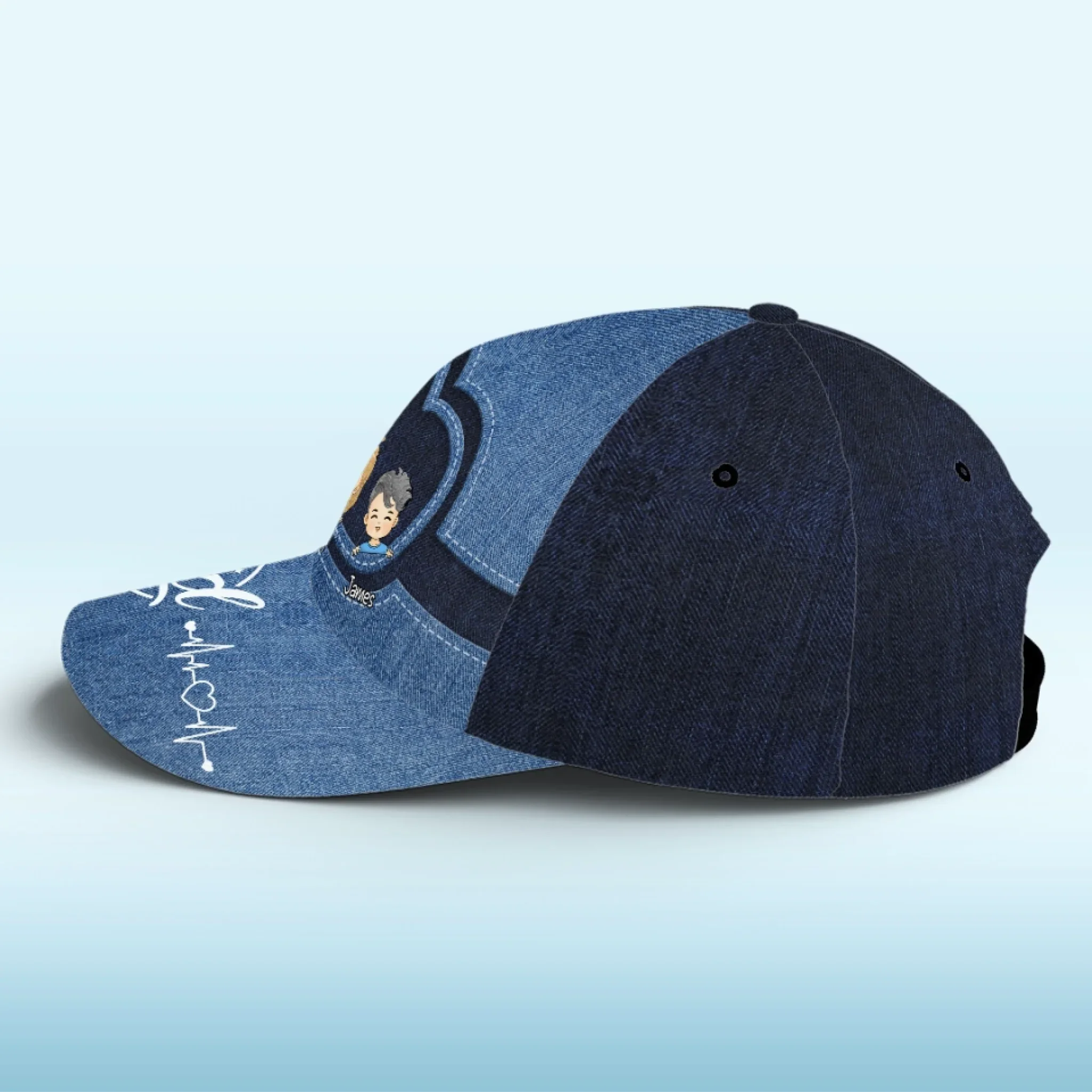 Best Father Ever - Family Personalized Custom Hat, All Over Print Classic Cap - Father's Day, Gift For Dad, Grandpa - Image 4