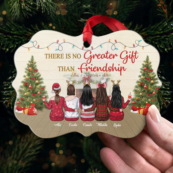 Best Friends Are The Sisters We Choose For Ourselves - Personalized Custom Benelux Shaped Wood/Aluminum Christmas Ornament - Gift For Bestie, Best Friend, Sister, Birthday Gift For Bestie And Friend, Christmas New Arrival Gift - Image 7