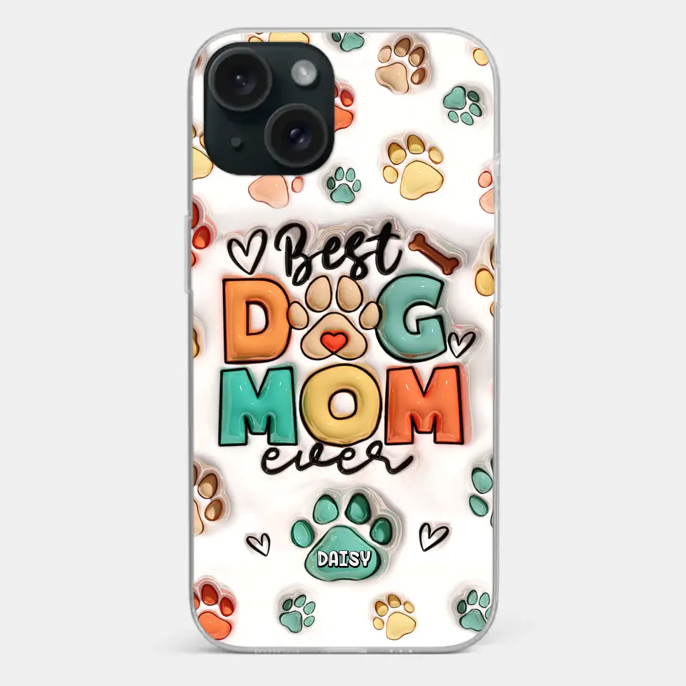 Best Fur Mom Ever - Dog & Cat Personalized Custom 3D Inflated Effect Printed Clear Phone Case - Gift For Pet Owners, Pet Lovers - Image 21
