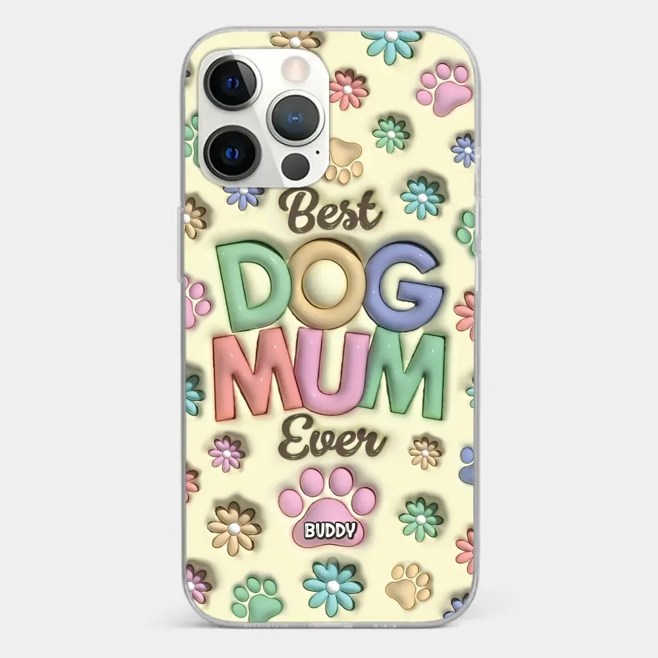 Best Fur Mom Ever - Dog & Cat Personalized Custom 3D Inflated Effect Printed Clear Phone Case - Mother's Day, Gift For Pet Owners, Pet Lovers - Image 16