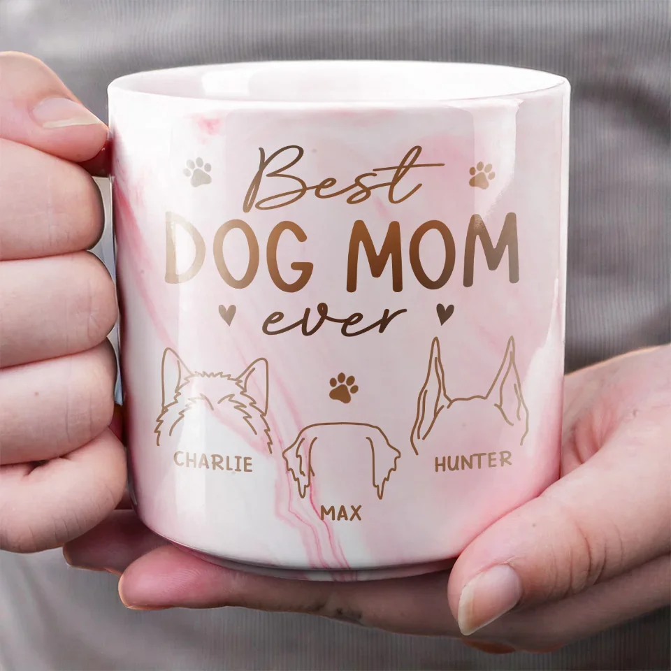 Best Fur Mom Ever - Dog & Cat Personalized Custom Marble Mug - Christmas Gift For Pet Owners, Pet Lovers - Image 4