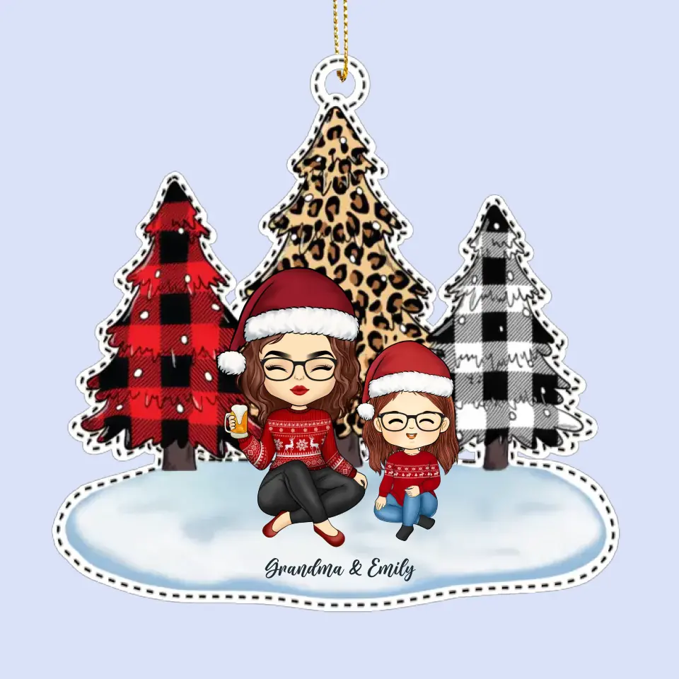 Best Granny Ever - Family Personalized Custom Leather Ornament - Christmas Gift For Grandma - Image 2
