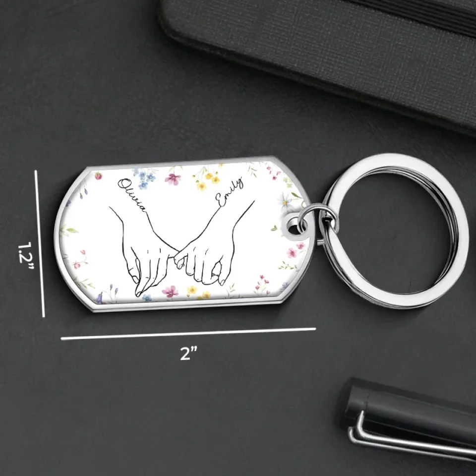 Bestie Vibes Only - Bestie Personalized Custom Keychain - Gift For Best Friends, BFF, Sisters - Image 5