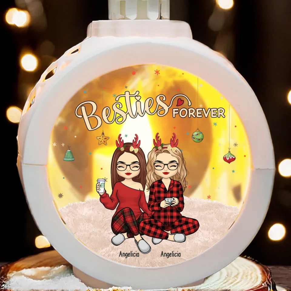Besties Forever - Bestie Personalized Custom Candlelight Lantern Ornament - Christmas Gift For Best Friends, BFF, Sisters - Image 3
