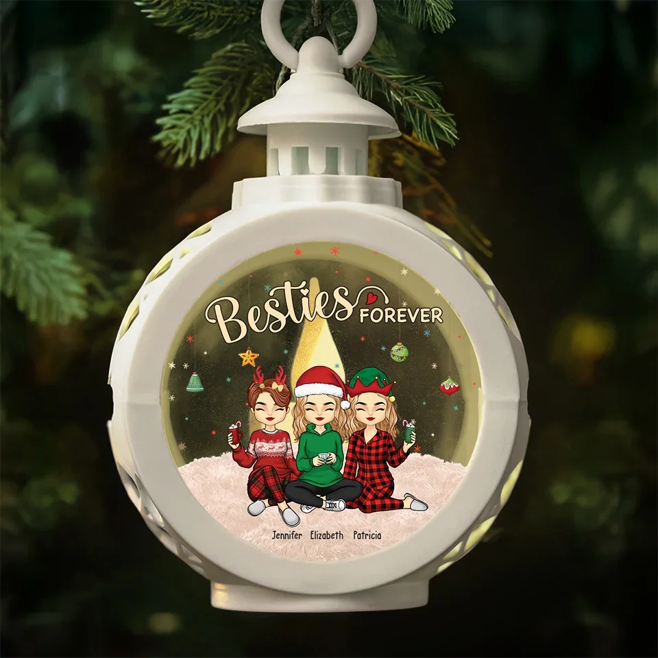 Besties Forever - Bestie Personalized Custom Candlelight Lantern Ornament - Christmas Gift For Best Friends, BFF, Sisters - Image 4