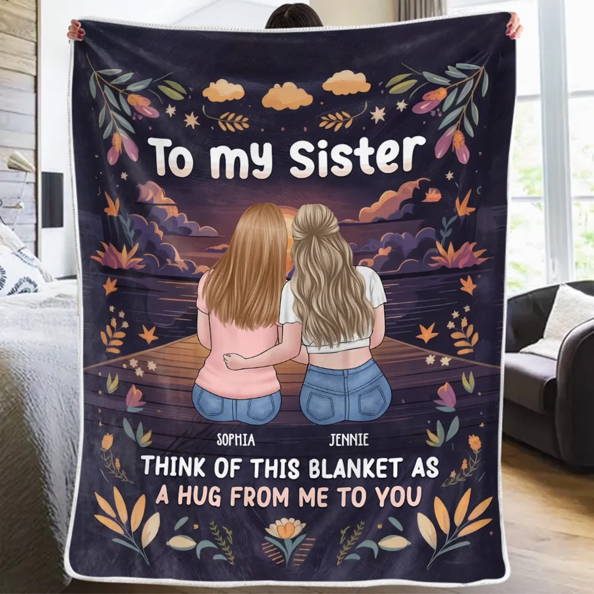Besties Make The Good Times Unforgettable - Bestie Personalized Custom Blanket - Gift For Best Friends, BFF, Sisters - Image 3