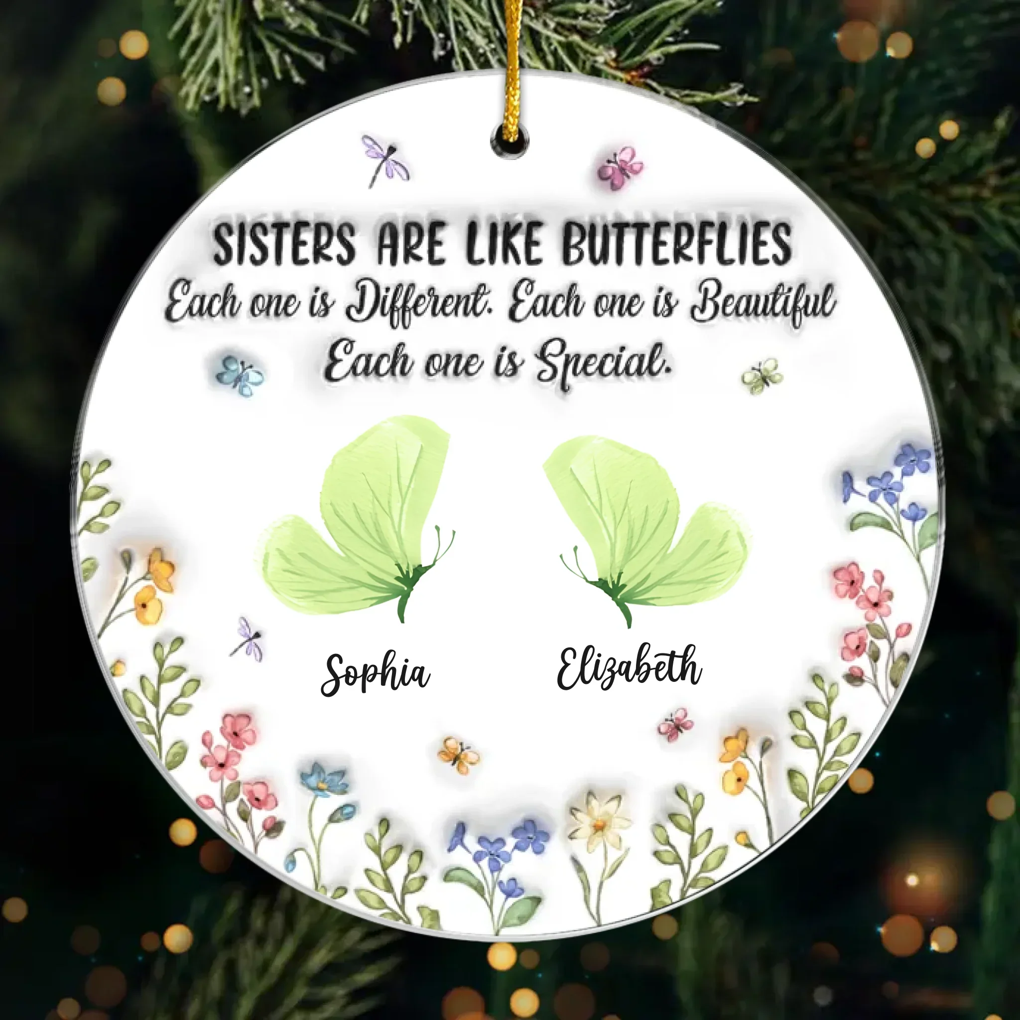 Better Together, Always And Forever - Bestie Personalized Custom 3D Inflated Effect Printed Ornament - Acrylic Custom Shaped - Gift For Best Friends, BFF, Sisters - Image 2