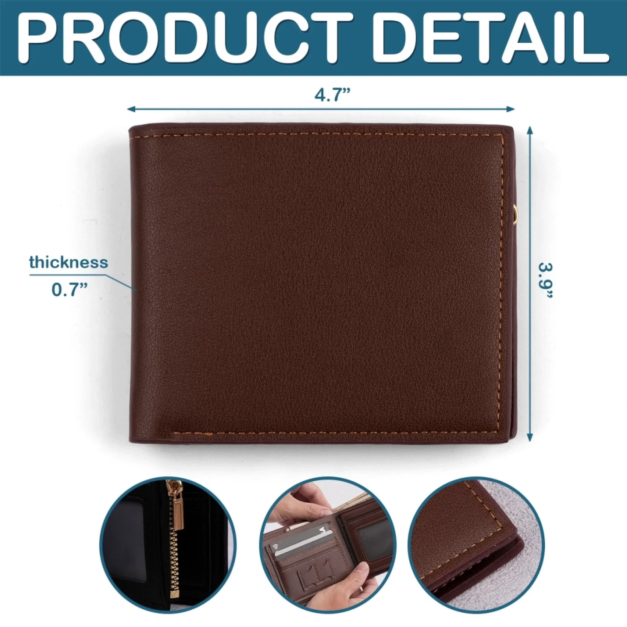 Better With You - Couple Personalized Custom Double-Sided Printed Leather Wallet - Gift For Husband Wife, Anniversary - Image 6