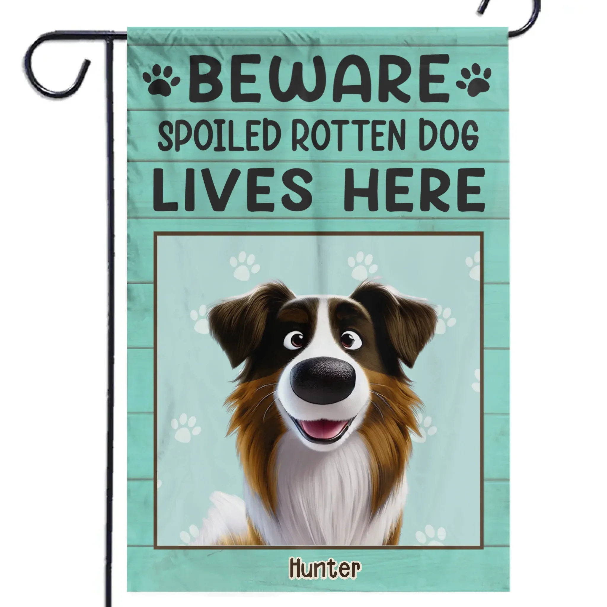 Beware Spoiled Rotten Dog Lives Here - Dog Personalized Custom Flag - Gift For Pet Owners, Pet Lovers - Image 2