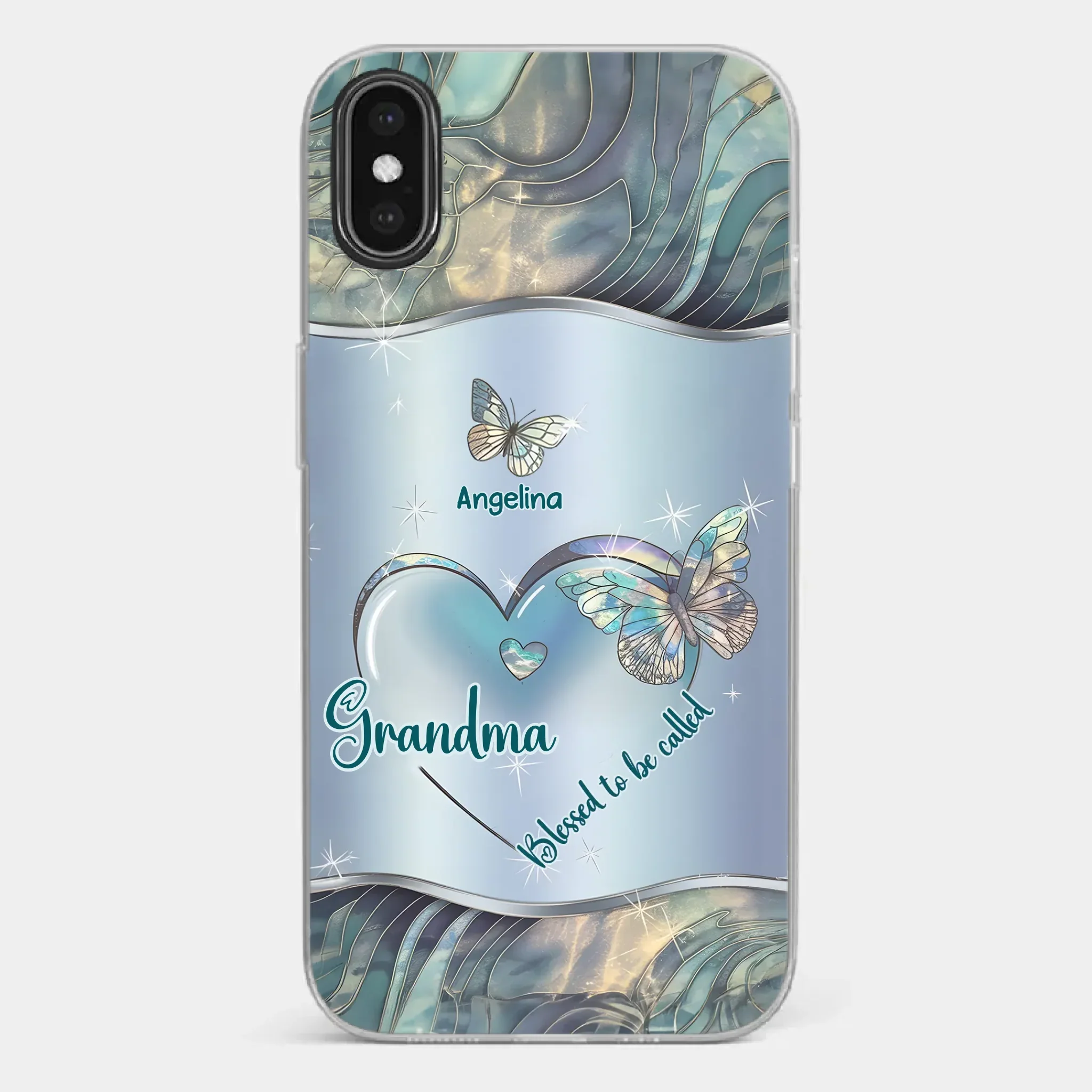 Blessed To Be Called A Grandma - Family Personalized Custom Clear Phone Case - Gift For Mom, Grandma - Image 27