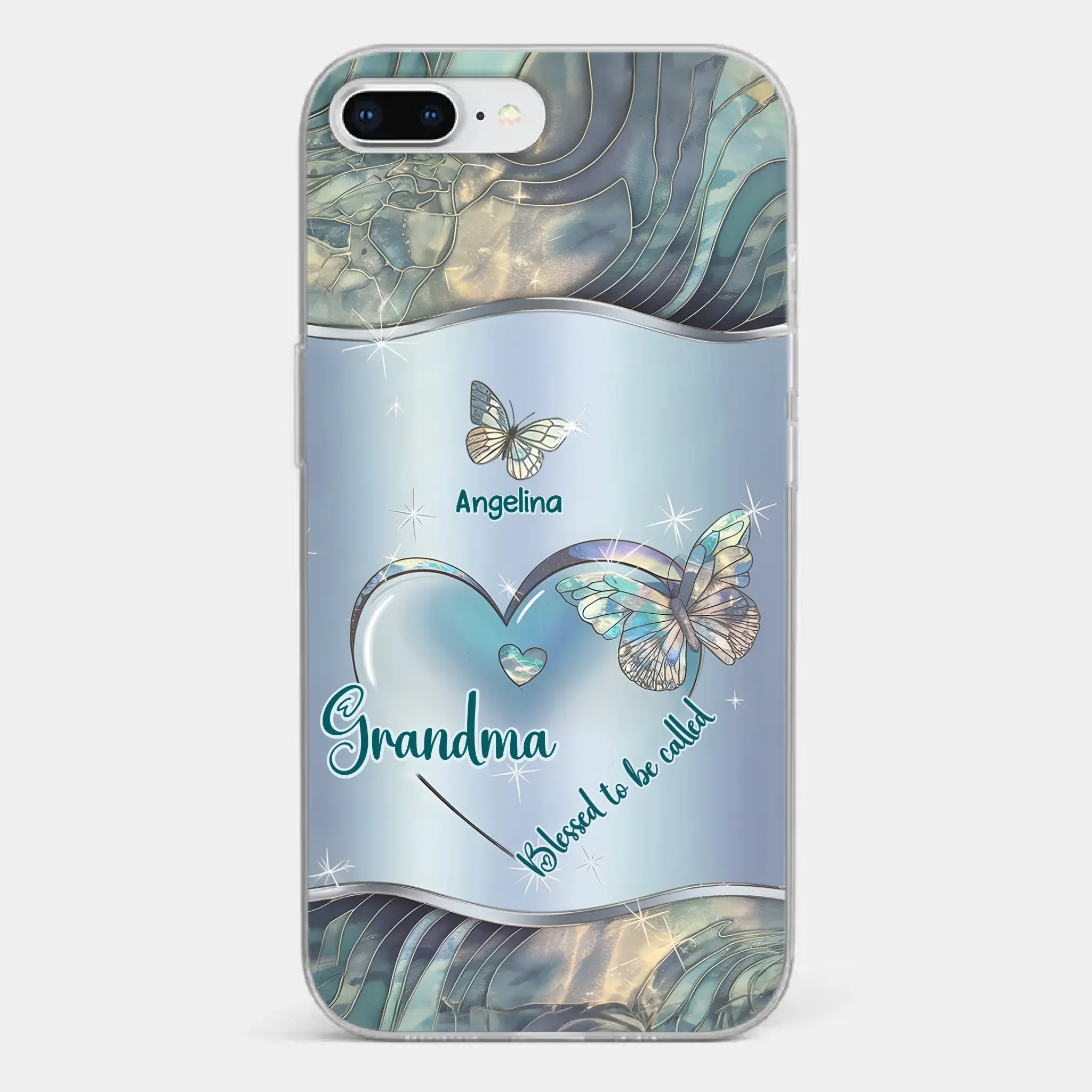 Blessed To Be Called A Grandma - Family Personalized Custom Clear Phone Case - Gift For Mom, Grandma - Image 3