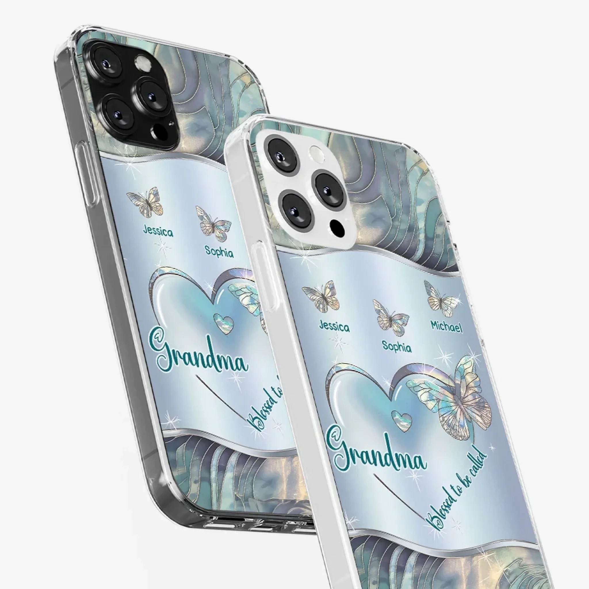 Blessed To Be Called A Grandma - Family Personalized Custom Clear Phone Case - Gift For Mom, Grandma - Image 34