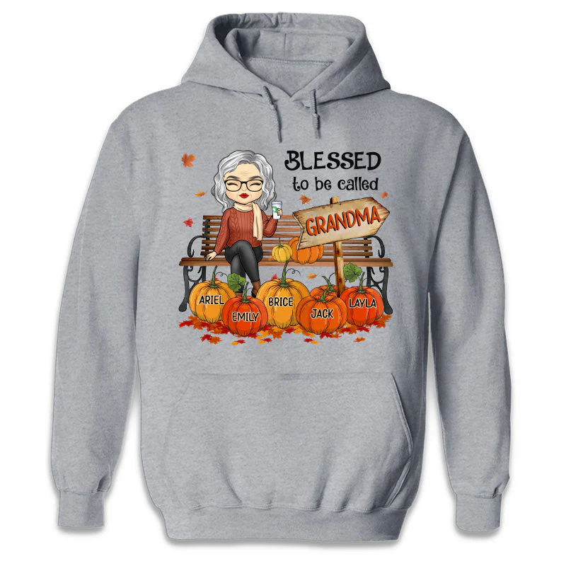 Blessed To Be Called - Family Personalized Custom Unisex T-shirt, Hoodie, Sweatshirt - Autumn Fall Gift For Grandma - Image 5