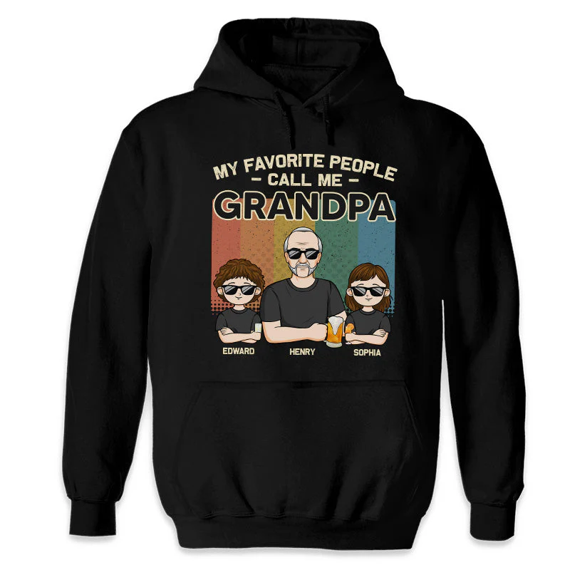 Blessed To Be Called Grandpa - Family Personalized Custom Unisex T-shirt, Hoodie, Sweatshirt - Gift For Grandpa, Dad - Image 5