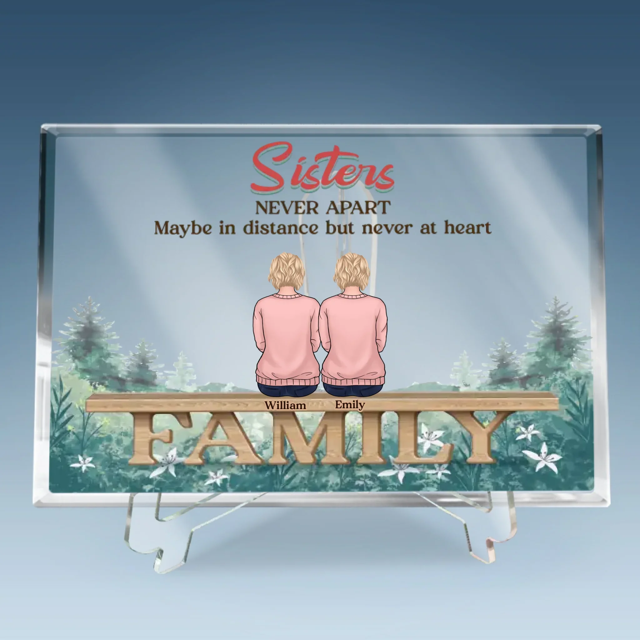 Blessed To Be In This Family - Family Personalized Custom Rectangle Shaped Acrylic Plaque - Gift For Family Members, Siblings, Brothers, Sisters - Image 6