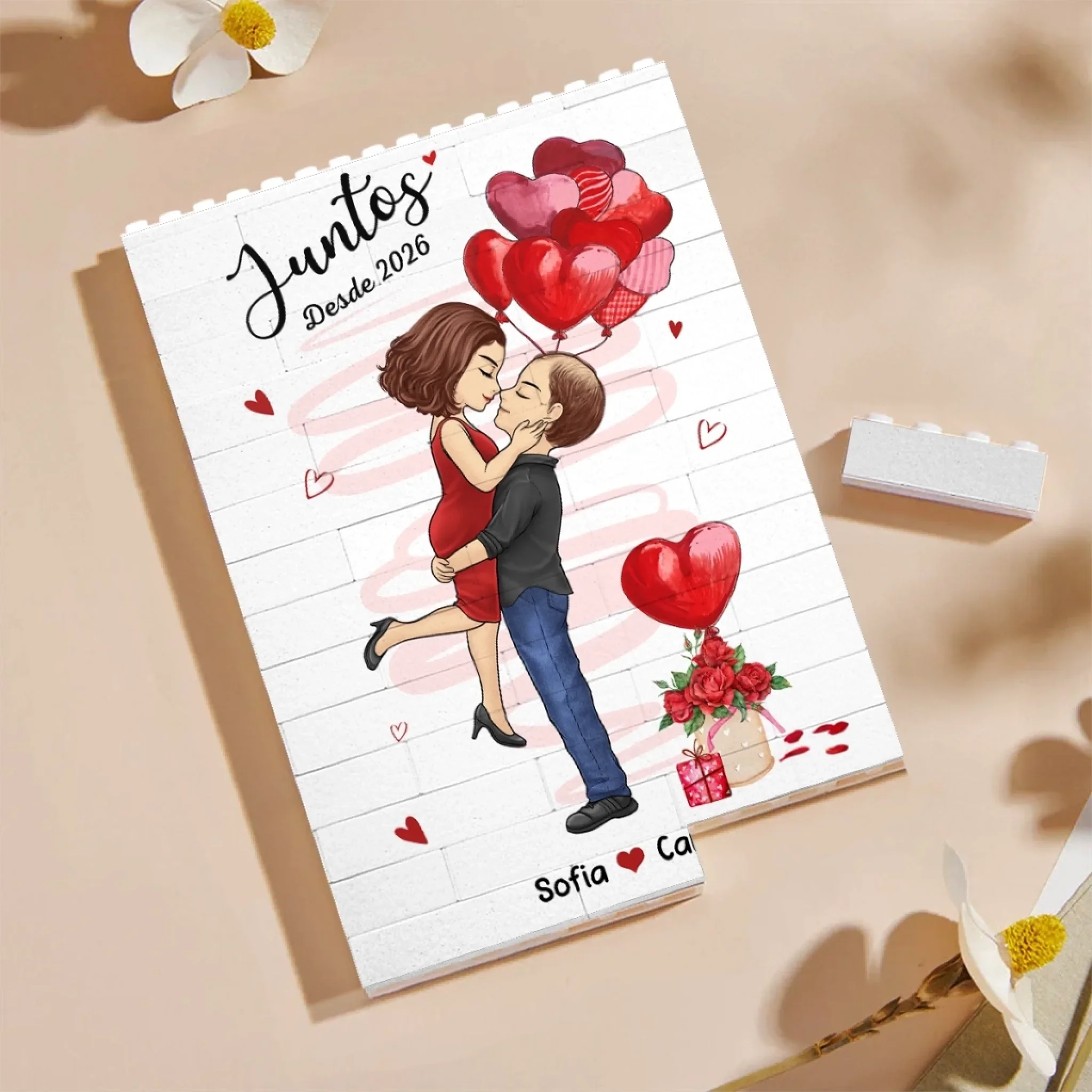 Bloques De Construcción Personalizados En Forma De Rectángulo Vertical – Regalo De Aniversario De Boda Personalizado Para Esposo Y Esposa, Para Él Y Para Ella – Siempre Eligiéndonos - Image 3