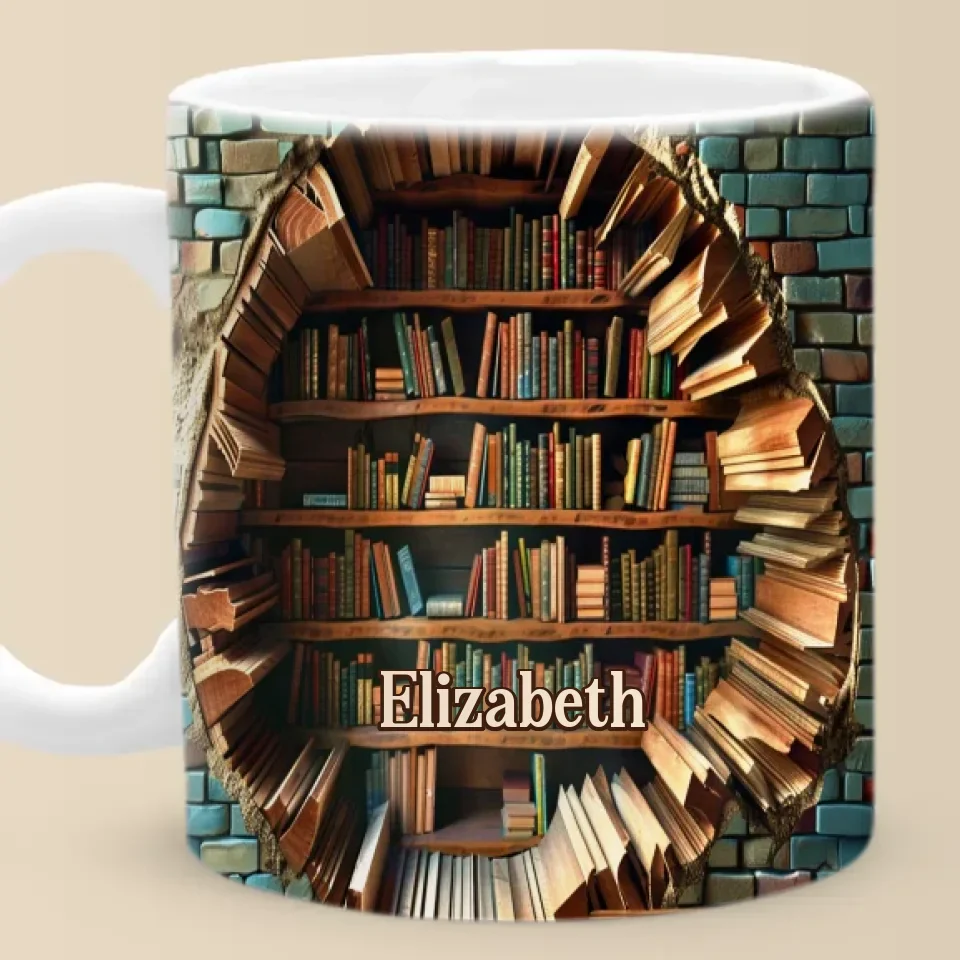 Books Are A Uniquely Portable Magic - Personalized Custom Mug - Christmas Gift For Book Lovers - Image 2