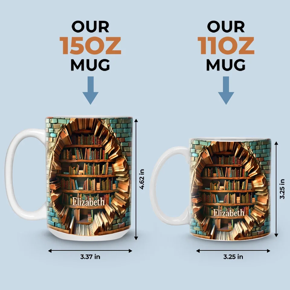 Books Are A Uniquely Portable Magic - Personalized Custom Mug - Christmas Gift For Book Lovers - Image 6