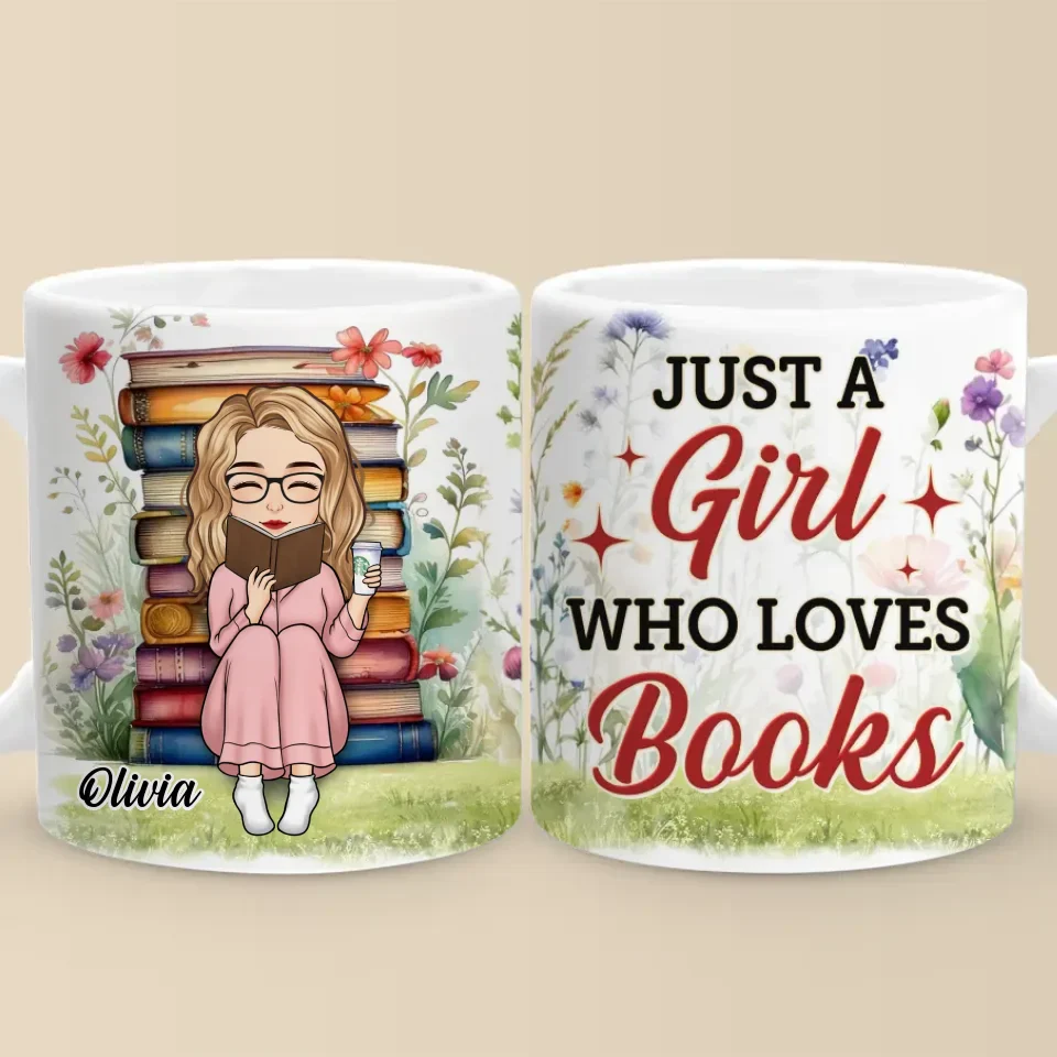 Books Are My Best Friends - Personalized Custom Mug - Christmas Gift For Book Lovers - Image 2