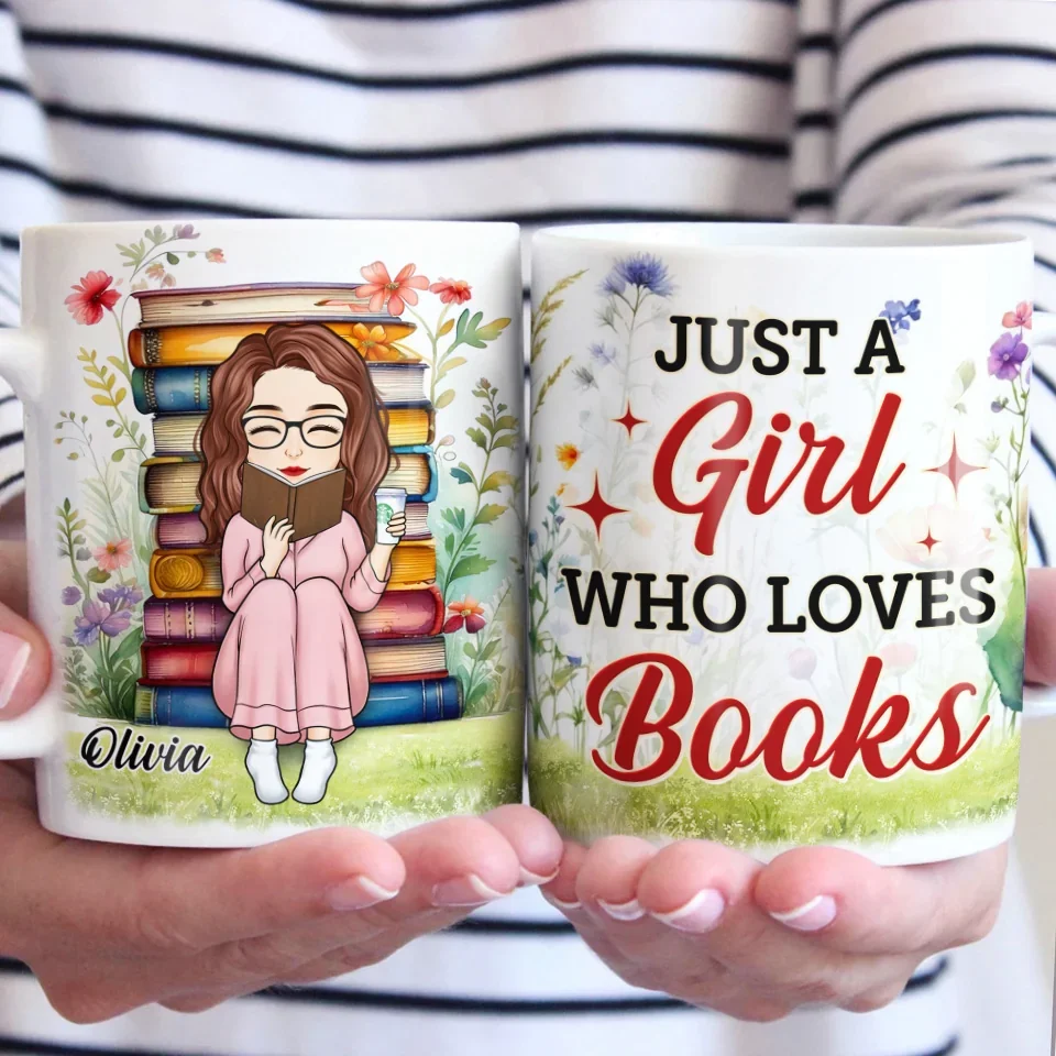 Books Are My Best Friends - Personalized Custom Mug - Christmas Gift For Book Lovers - Image 4
