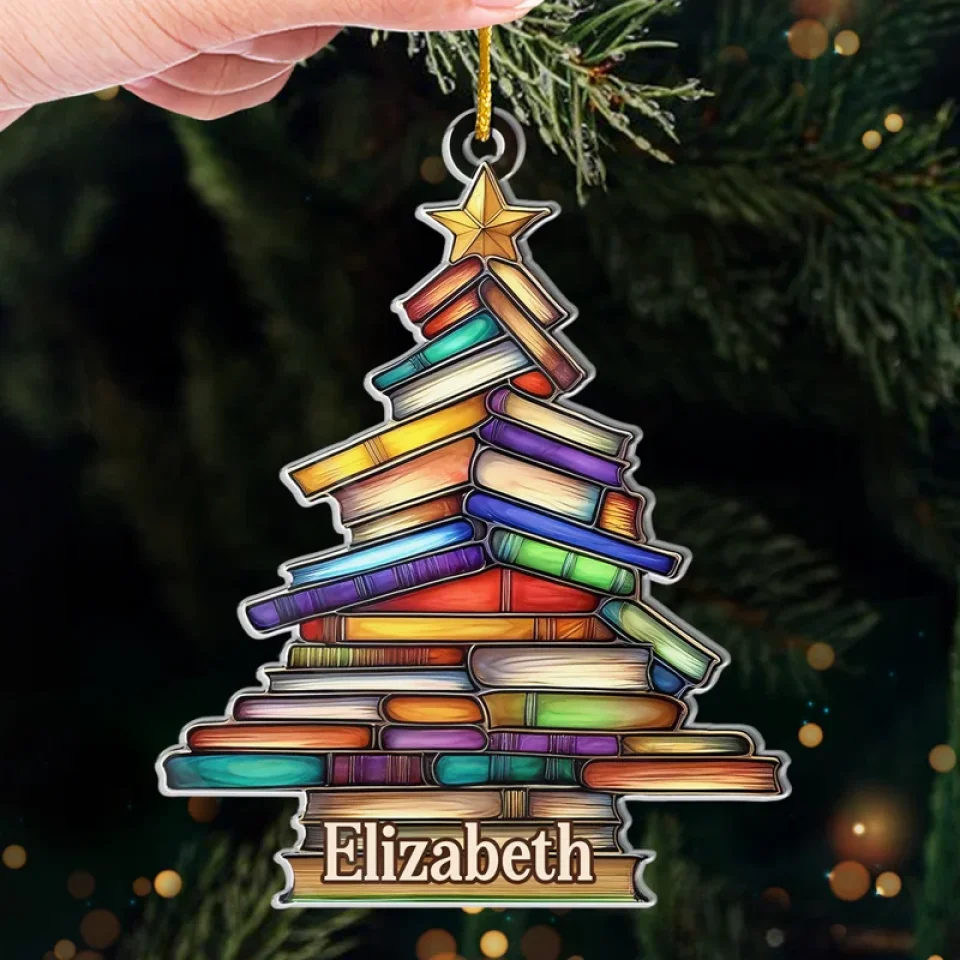 Books Are My Escape From Reality - Personalized Custom Ornament - Acrylic Custom Shaped - Christmas Gift For Book Lovers, Book Club - Image 4