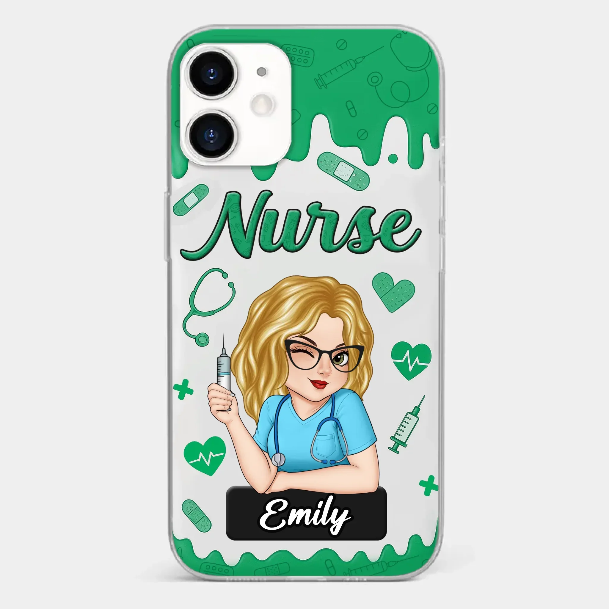 Born To Care, Trained To Heal - Nurse Personalized Custom Clear Phone Case - Appreciation, Thank You Gift, Nurse Life, Doctor Life - Image 10